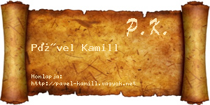 Pável Kamill névjegykártya